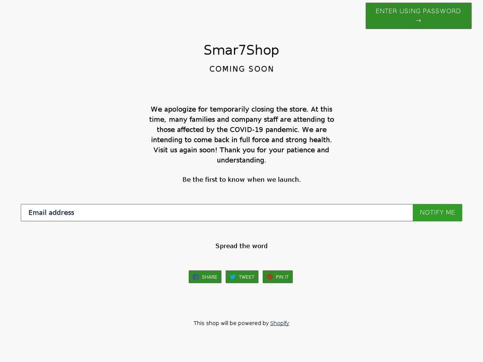 smar7shop.com — Shopify storefront screenshot
