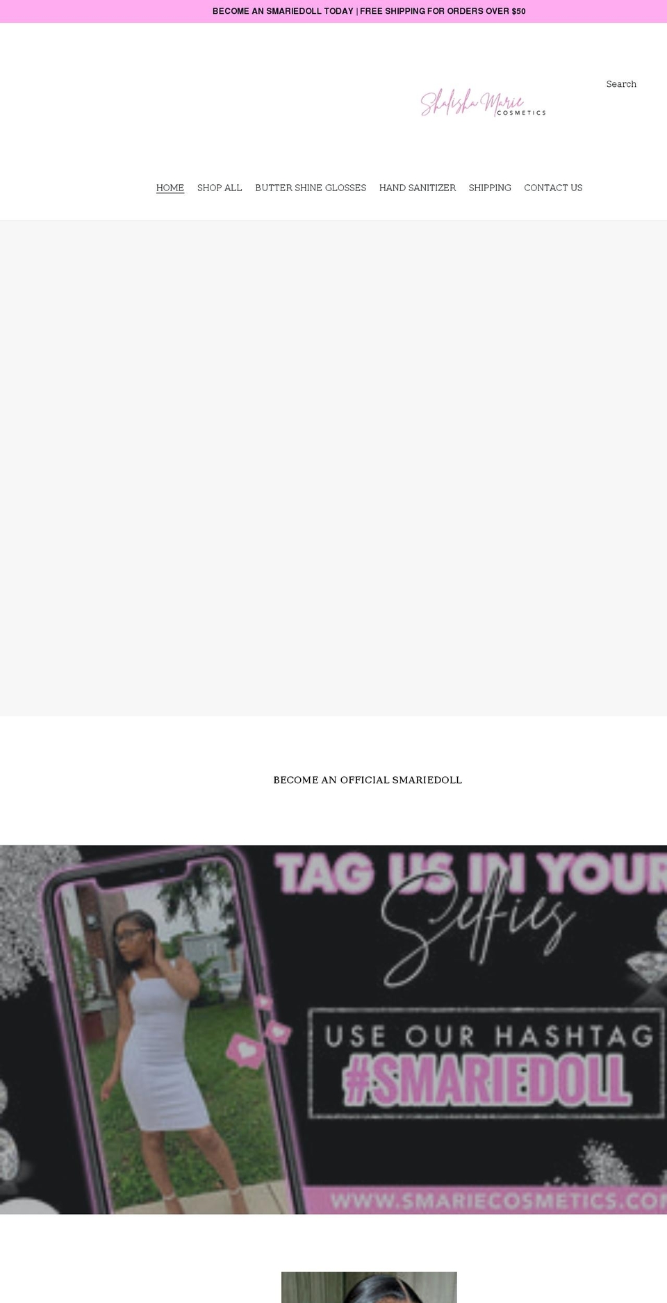 smariecosmetics.com shopify website screenshot