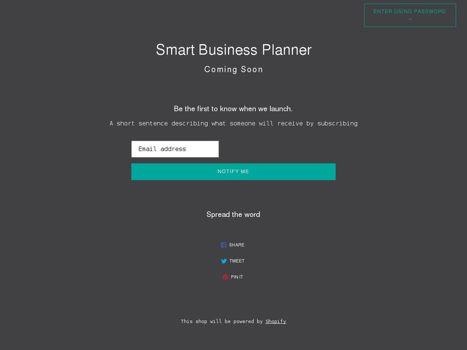 smart-business-planner.myshopify.com shopify website screenshot