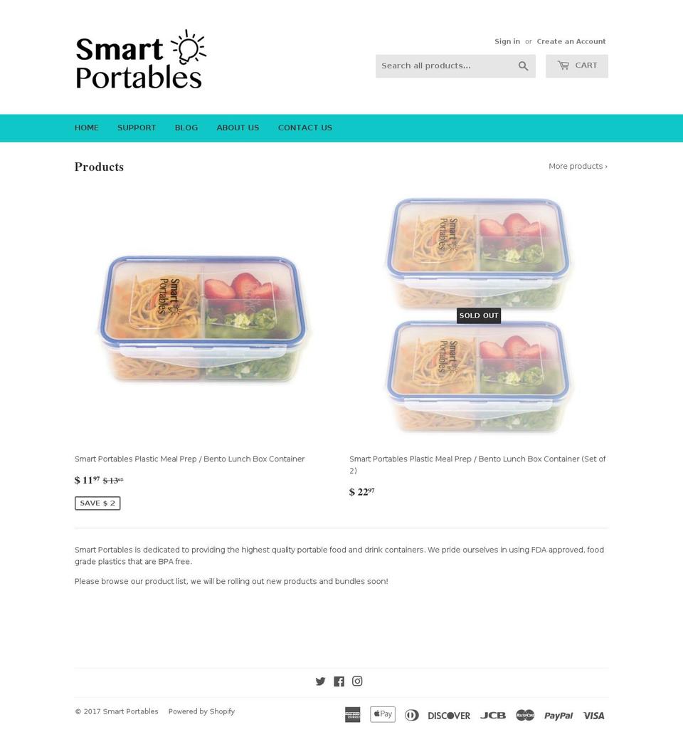smart-portables.com shopify website screenshot