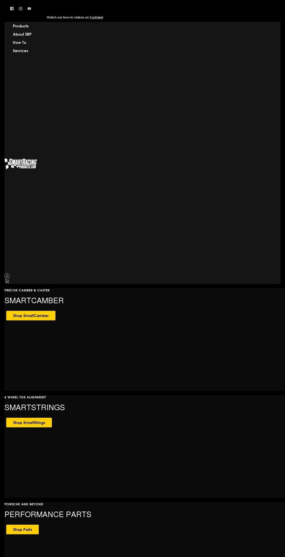 smart-racing-products.myshopify.com shopify website screenshot