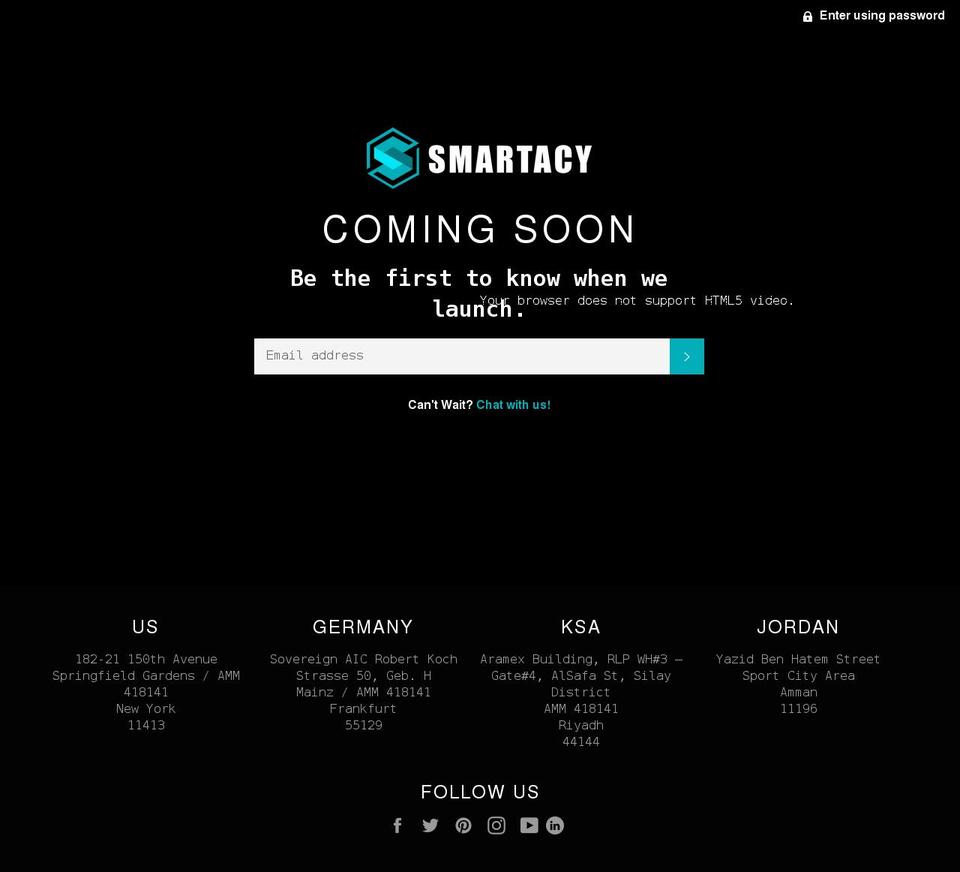 Smart Shopify theme site example smartacy.com