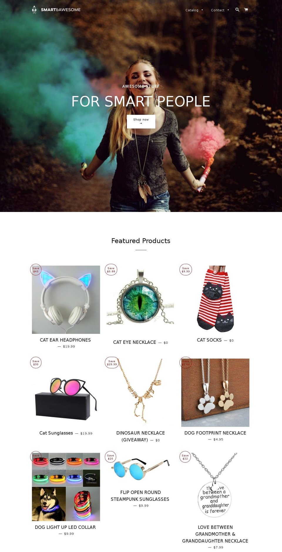 smartandawesome.com shopify website screenshot