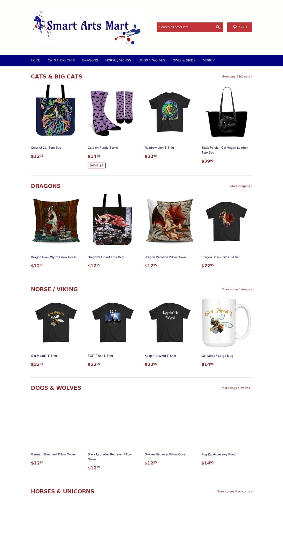 smartartsmart.com — Shopify storefront screenshot