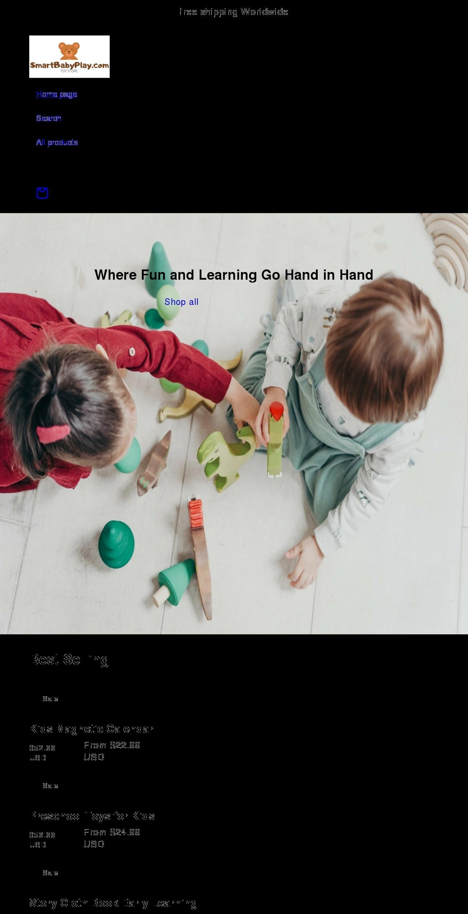 smartbabyplay.com shopify website screenshot