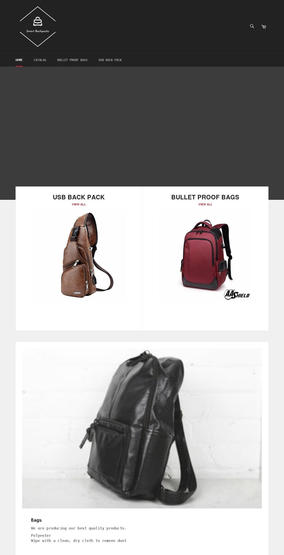 smartbackpackusa.com shopify website screenshot