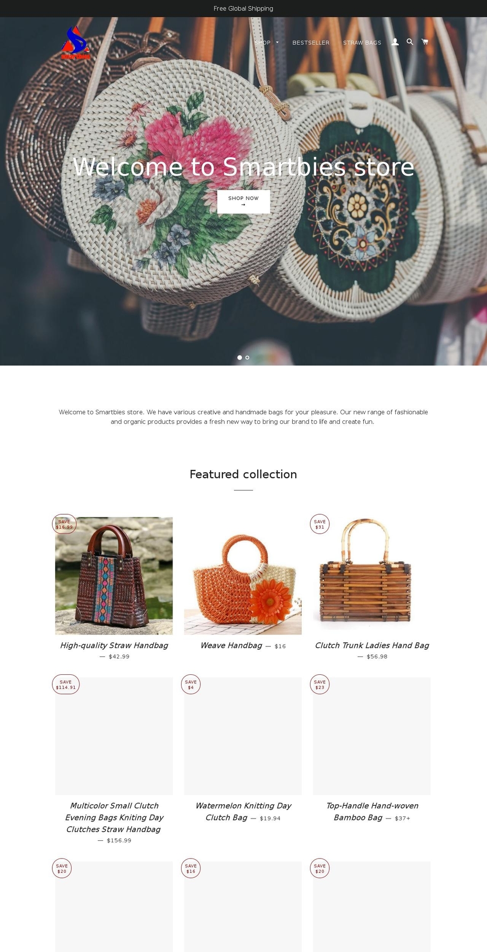 Custom Theme Shopify theme site example smartbies.com