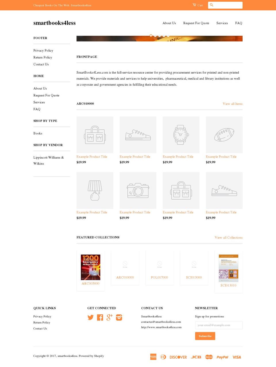 smartbooks4less.com shopify website screenshot