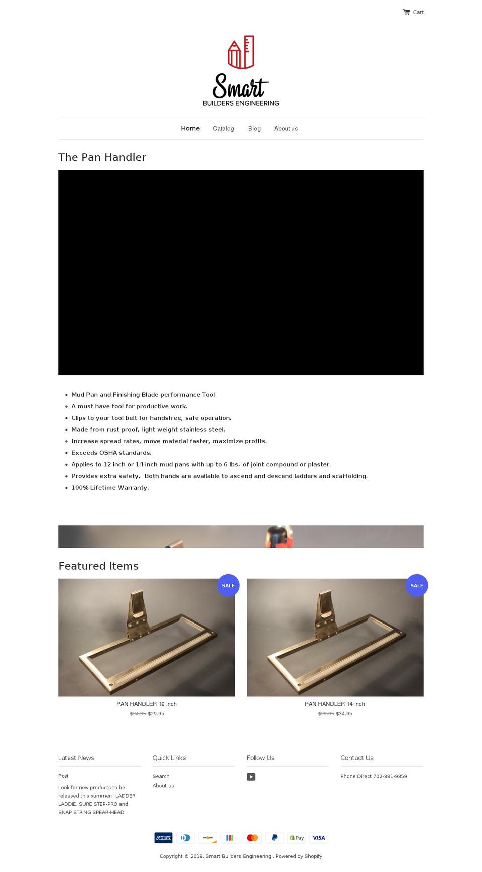 smartbuildersengineering.com shopify website screenshot
