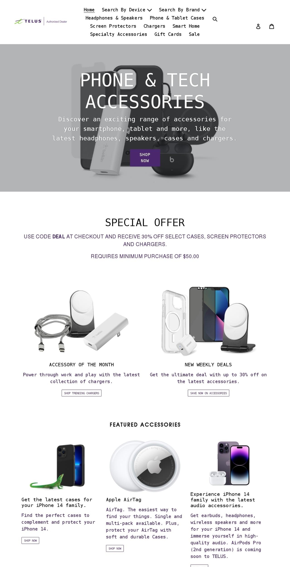 smartcellcommunications.ca shopify website screenshot