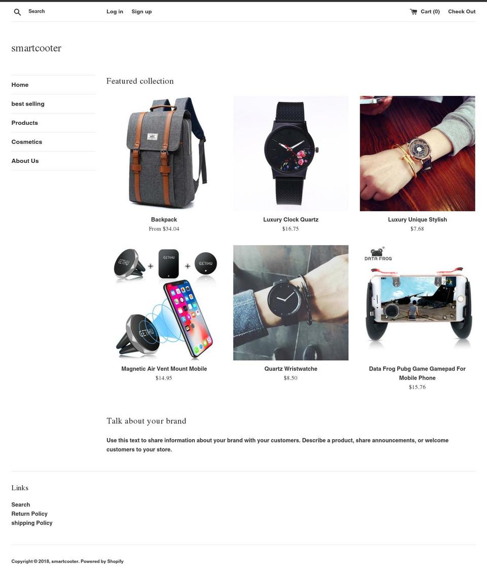 smartcooter.com — Shopify storefront screenshot