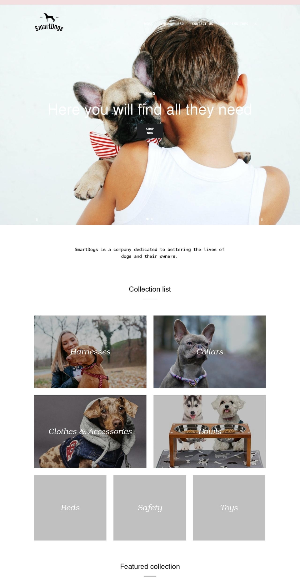 smartdogs.store shopify website screenshot