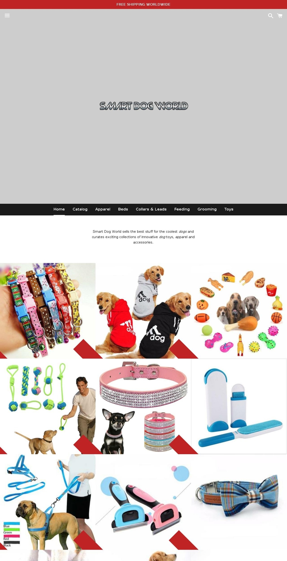 smartdogworld.com — Shopify storefront screenshot