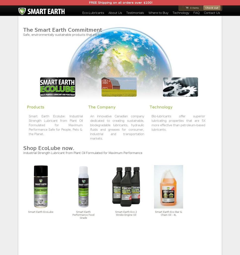 smc Shopify theme site example smartearthlubricants.com