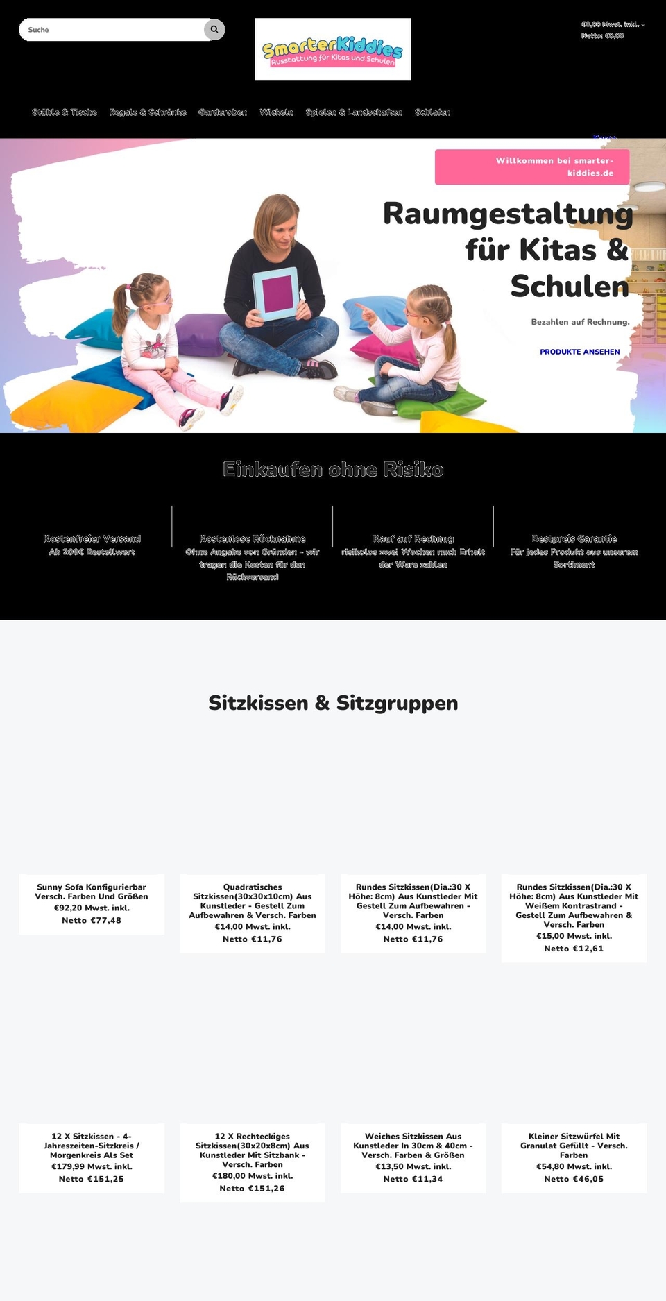 smarter-kiddies.de shopify website screenshot