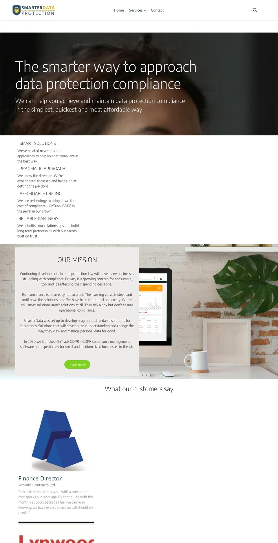 smarterdataprotection.com shopify website screenshot