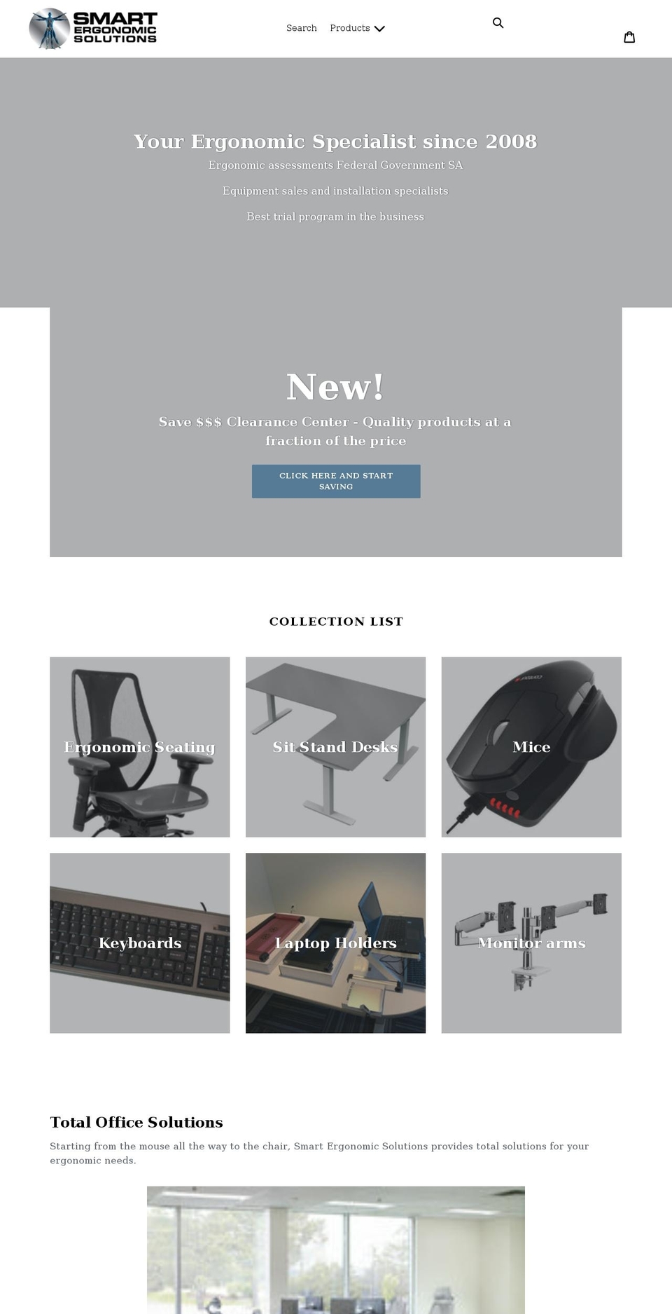 smartergonomics.ca shopify website screenshot