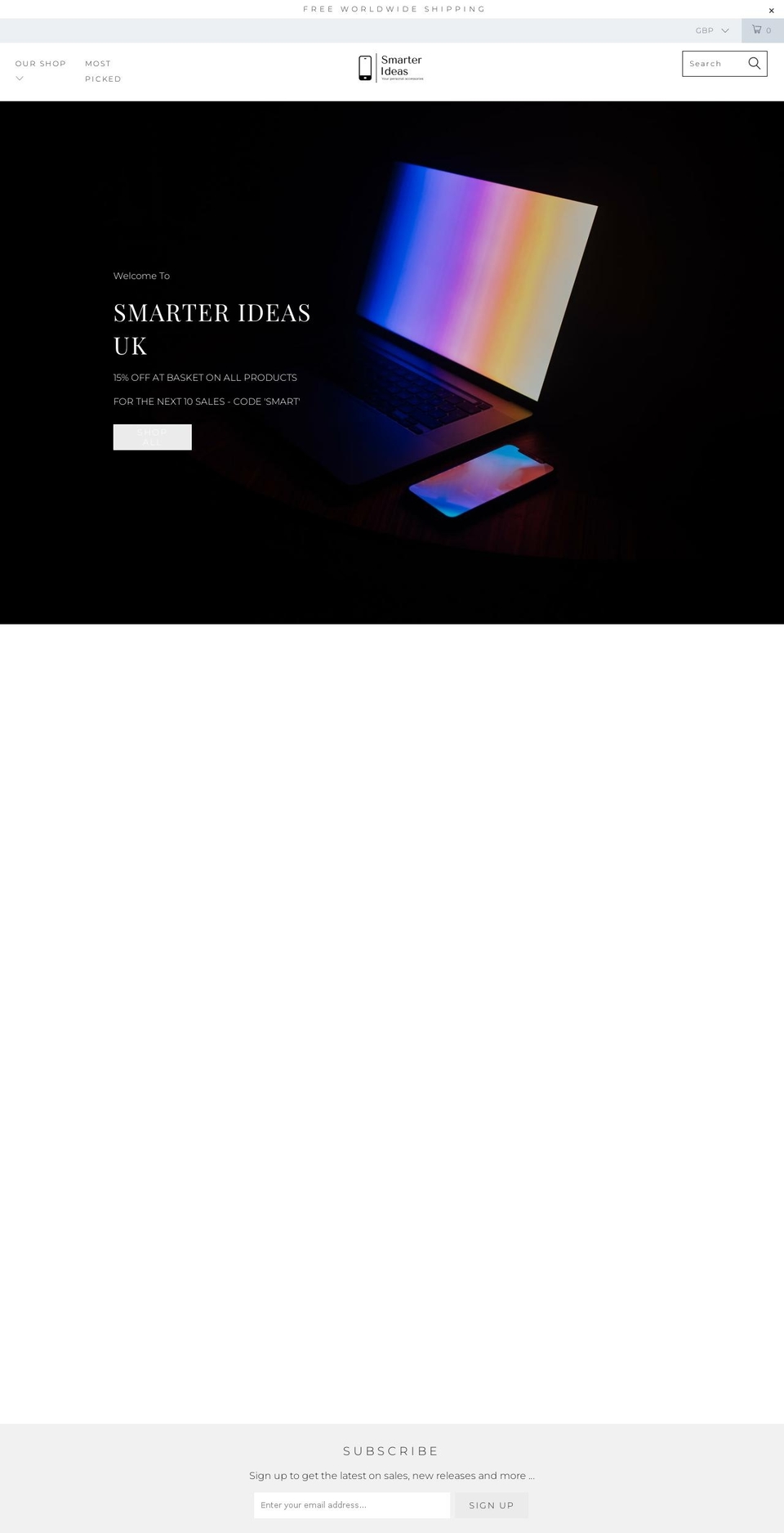 smarterideas.co.uk shopify website screenshot