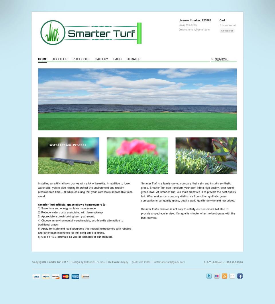 Paradigm Shopify theme site example smarterturf.com