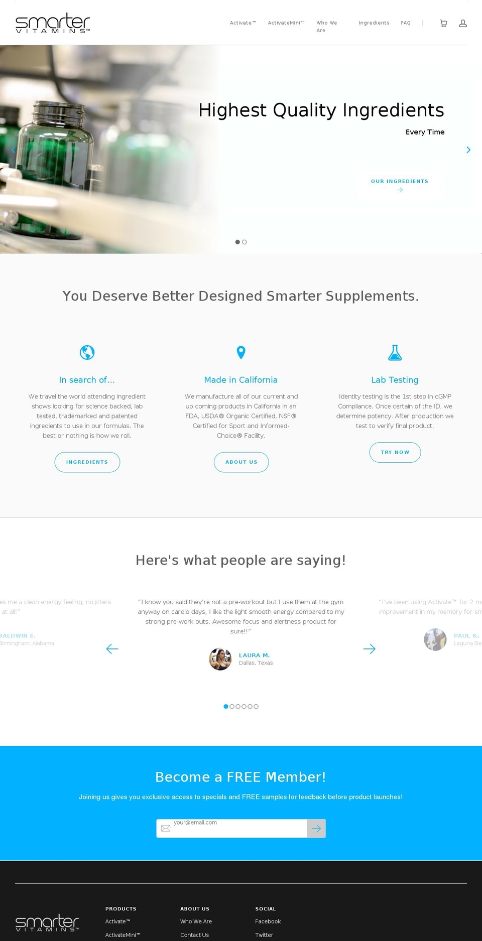 smartervitamins.com shopify website screenshot