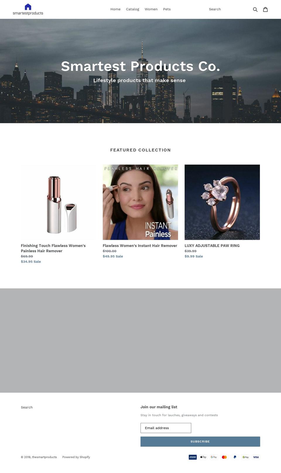 smartestproducts.com — Shopify storefront screenshot