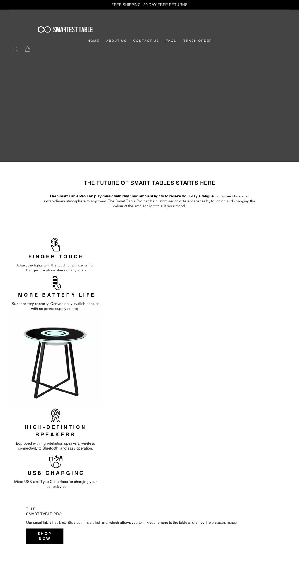 smartesttable.com shopify website screenshot
