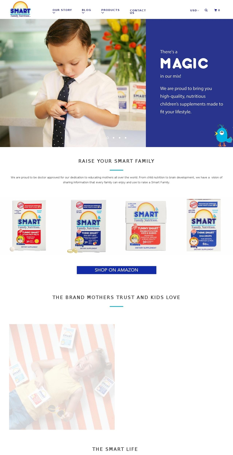 smartfamilynutrition.biz shopify website screenshot