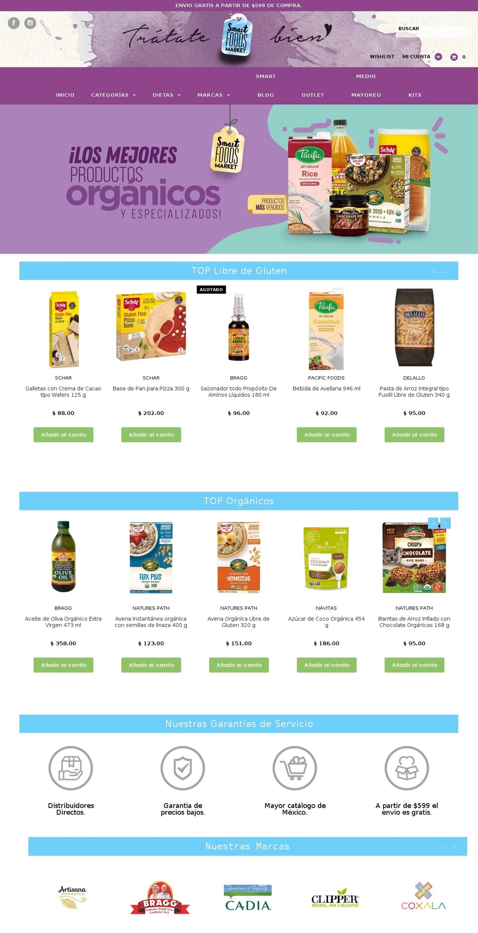 smartfoodsmarket.com.mx shopify website screenshot