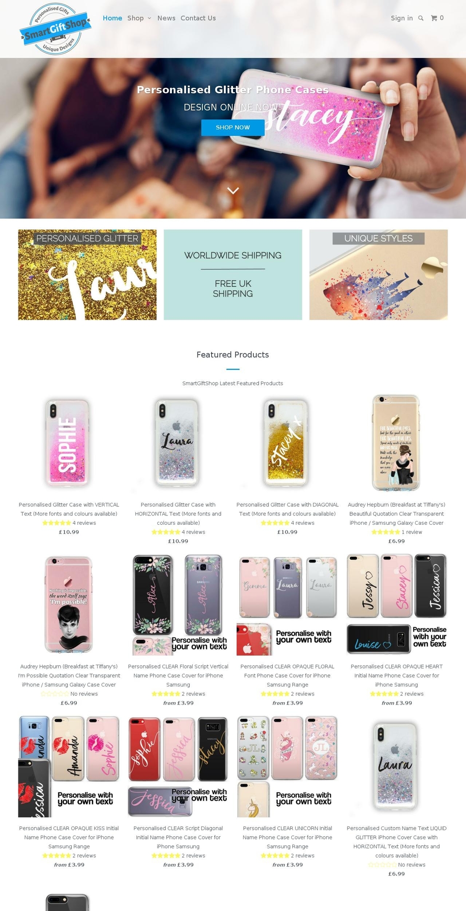 smartgiftshop.co.uk shopify website screenshot