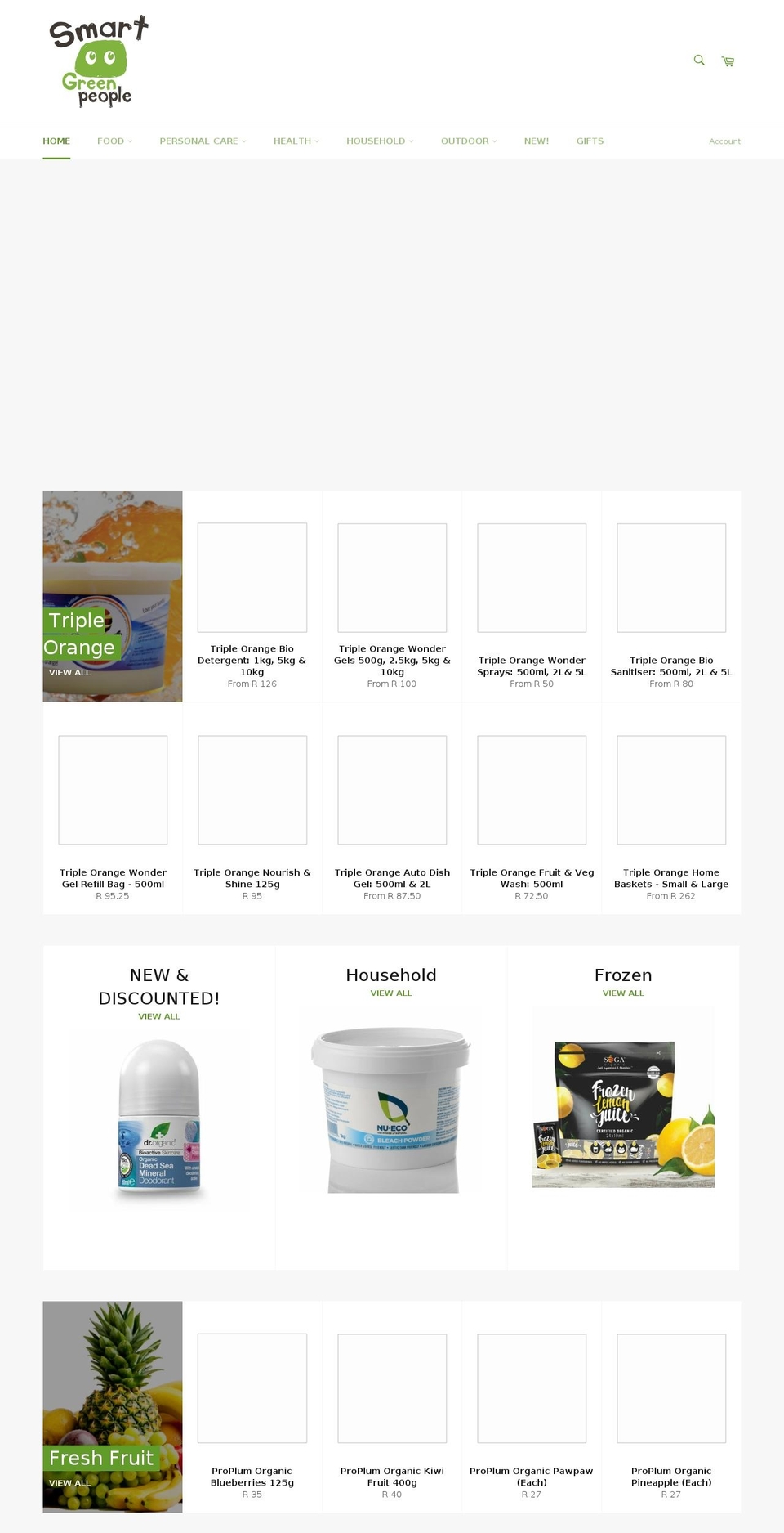 smartgreenpeople.co.za shopify website screenshot