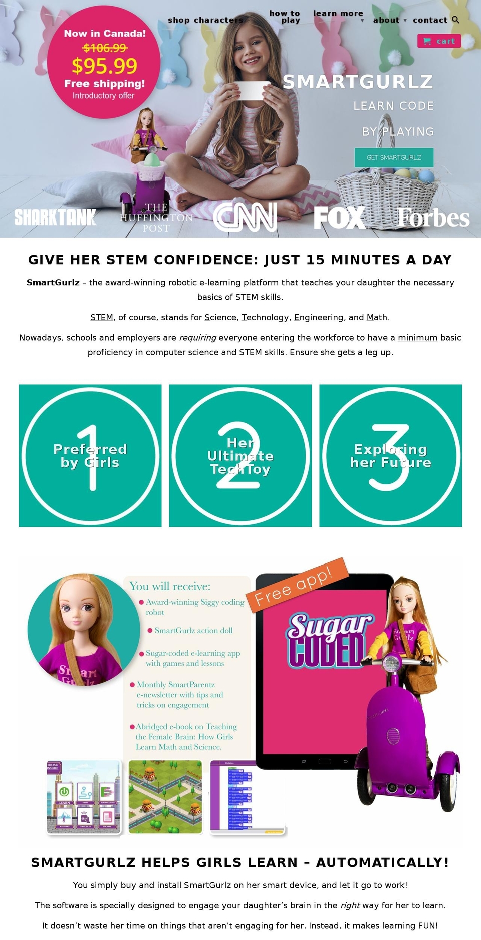 smartgurlzcanada.com — Shopify storefront screenshot