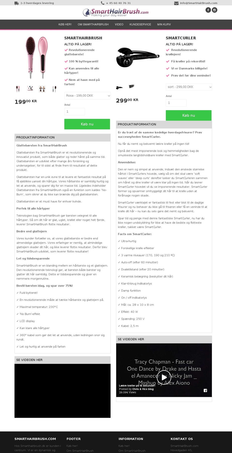 smarthairbrush.com — Shopify storefront screenshot