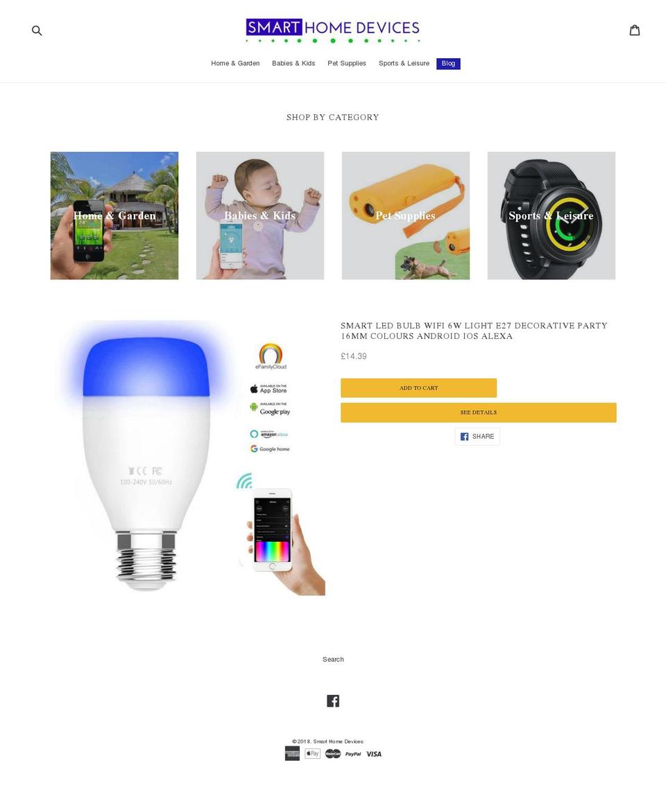 smarthomedevices.com — Shopify storefront screenshot