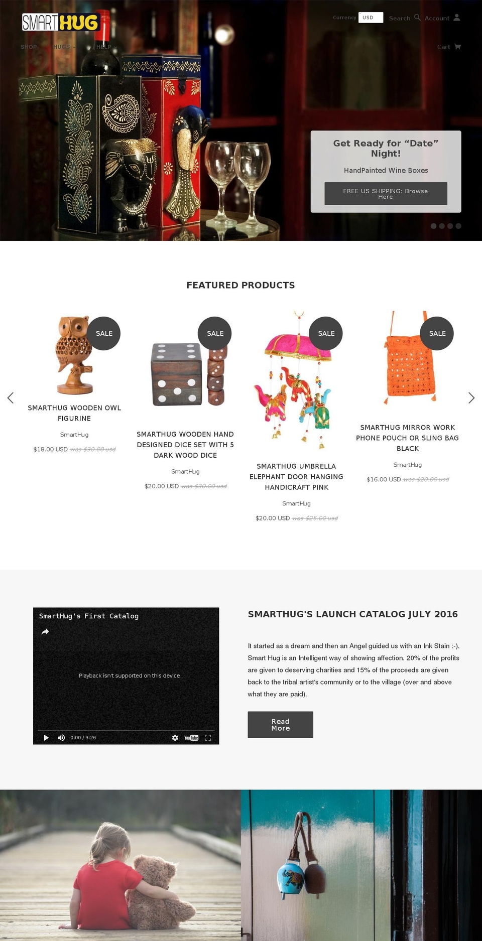 smarthugs.com shopify website screenshot