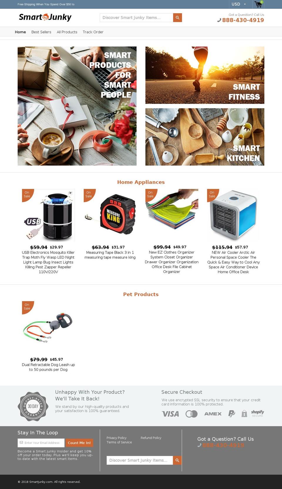 smartjunky.com — Shopify storefront screenshot