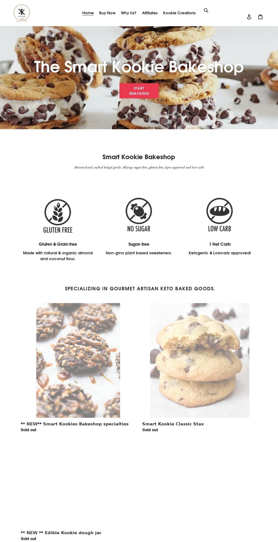 smartkookies.com shopify website screenshot