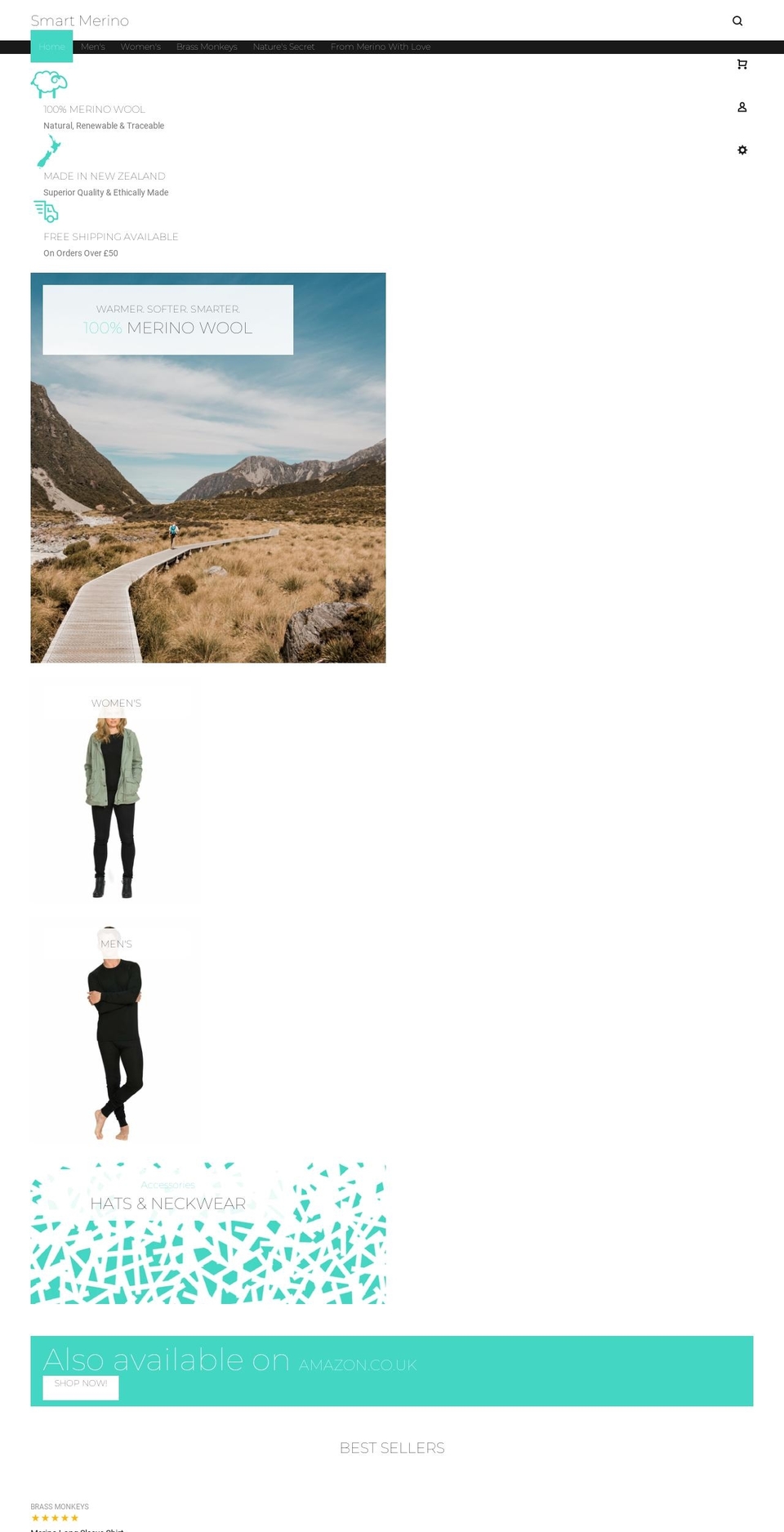 smartmerino.co.uk shopify website screenshot