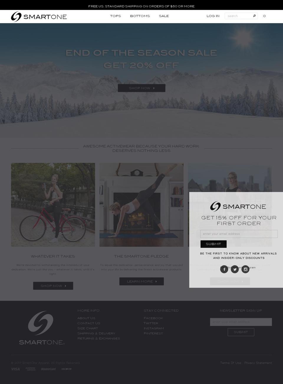 smartoneapparel.com shopify website screenshot