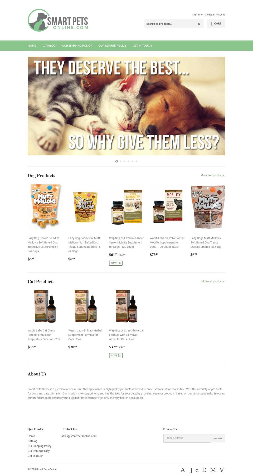 smartpetsonline.com shopify website screenshot