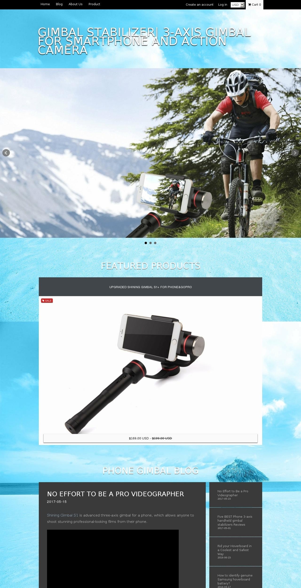 Stoked Shopify theme site example smartphonegimbalstabilizer.com