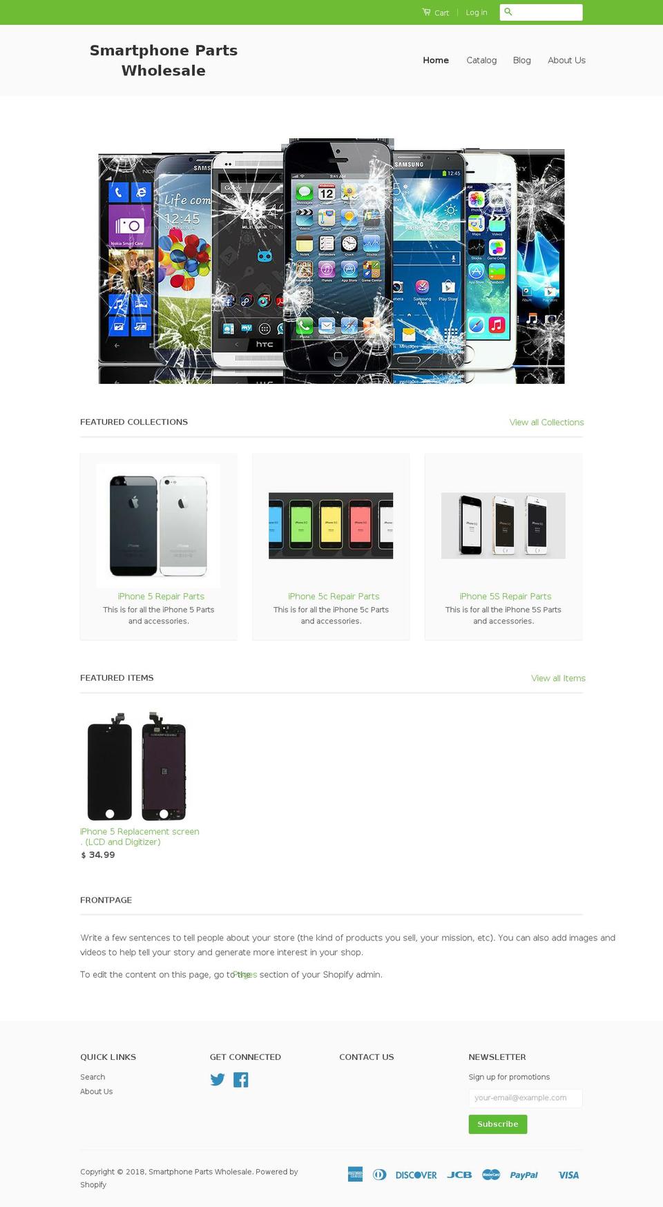 smartphonepartswholesale.com — Shopify storefront screenshot