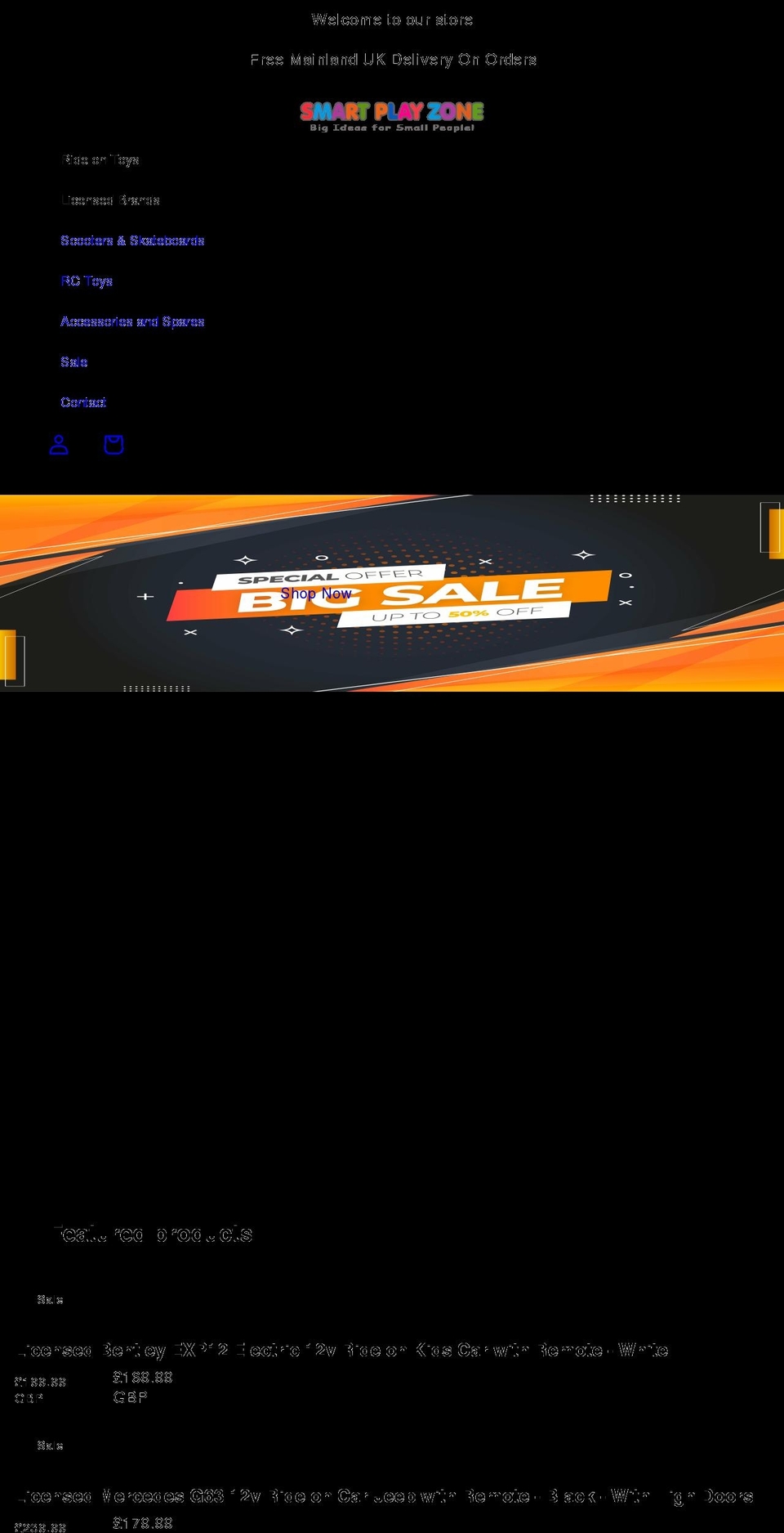 smartplayzone.co.uk shopify website screenshot