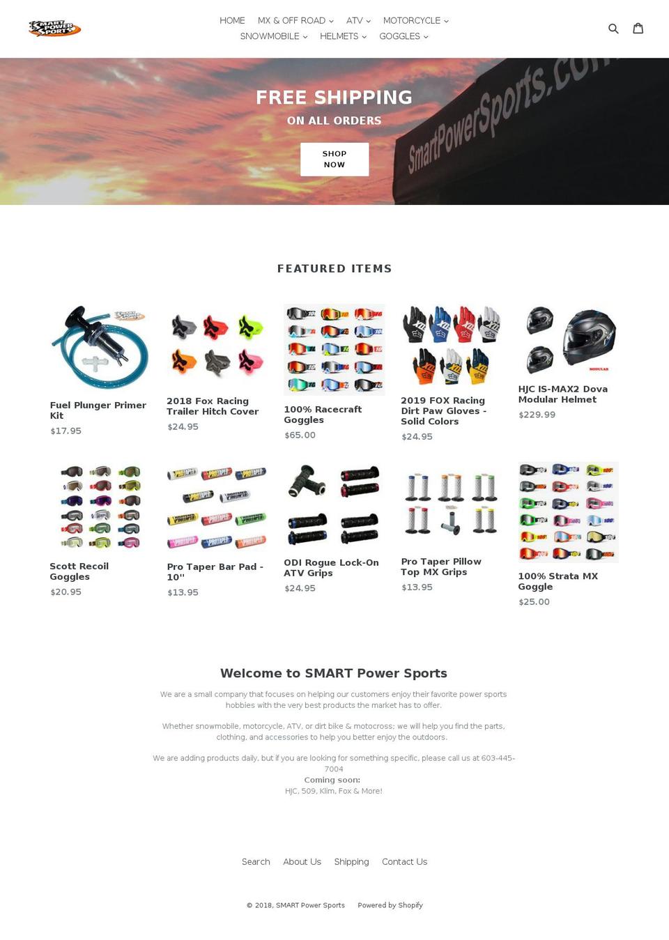 smartpowersports.com shopify website screenshot