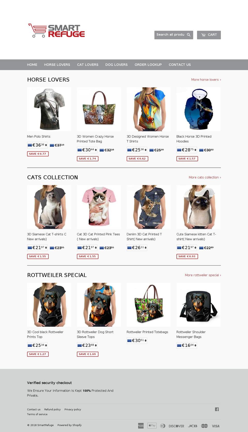smartrefuge.com — Shopify storefront screenshot