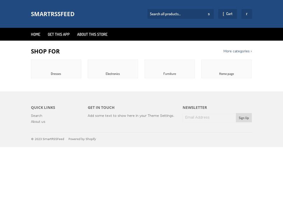 smartrssfeed.myshopify.com shopify website screenshot