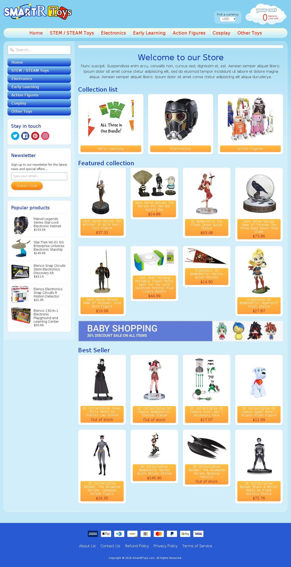 smartrtoys.com shopify website screenshot