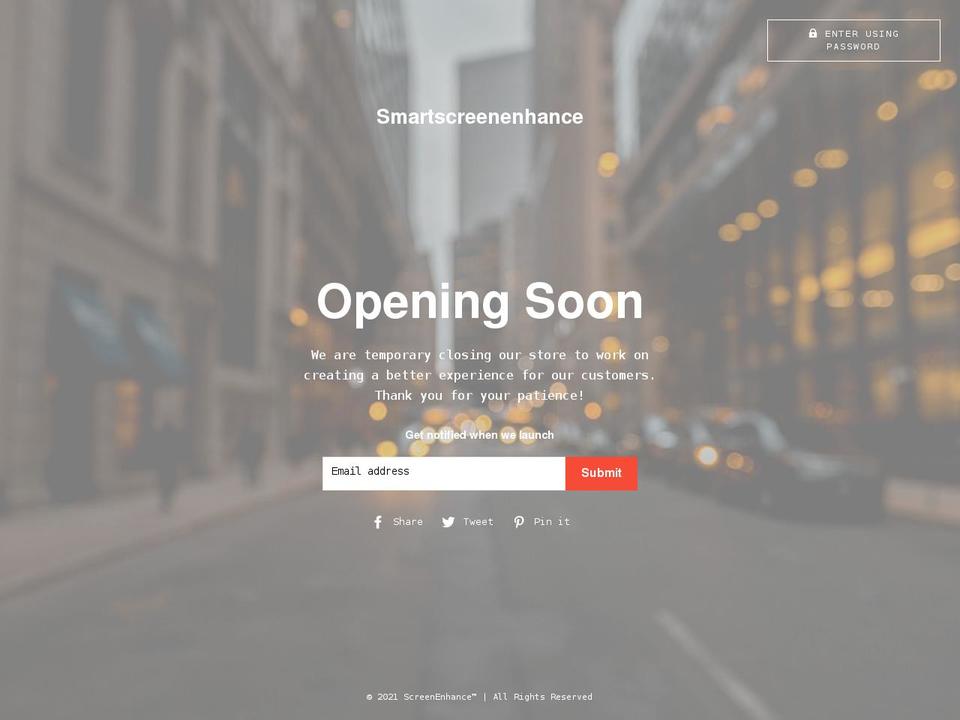 smartscreenenhance.com shopify website screenshot