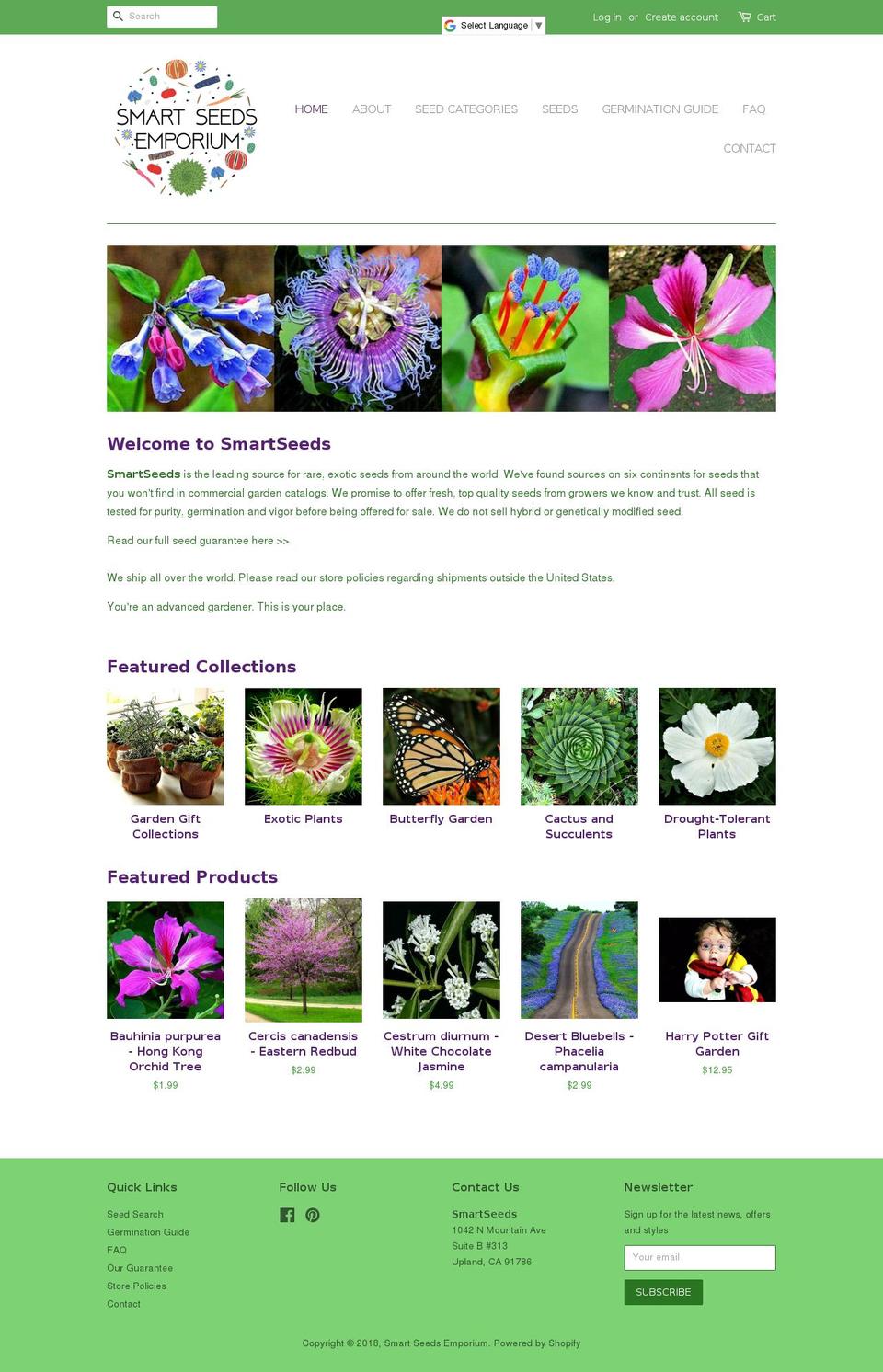 smartseeds.net shopify website screenshot