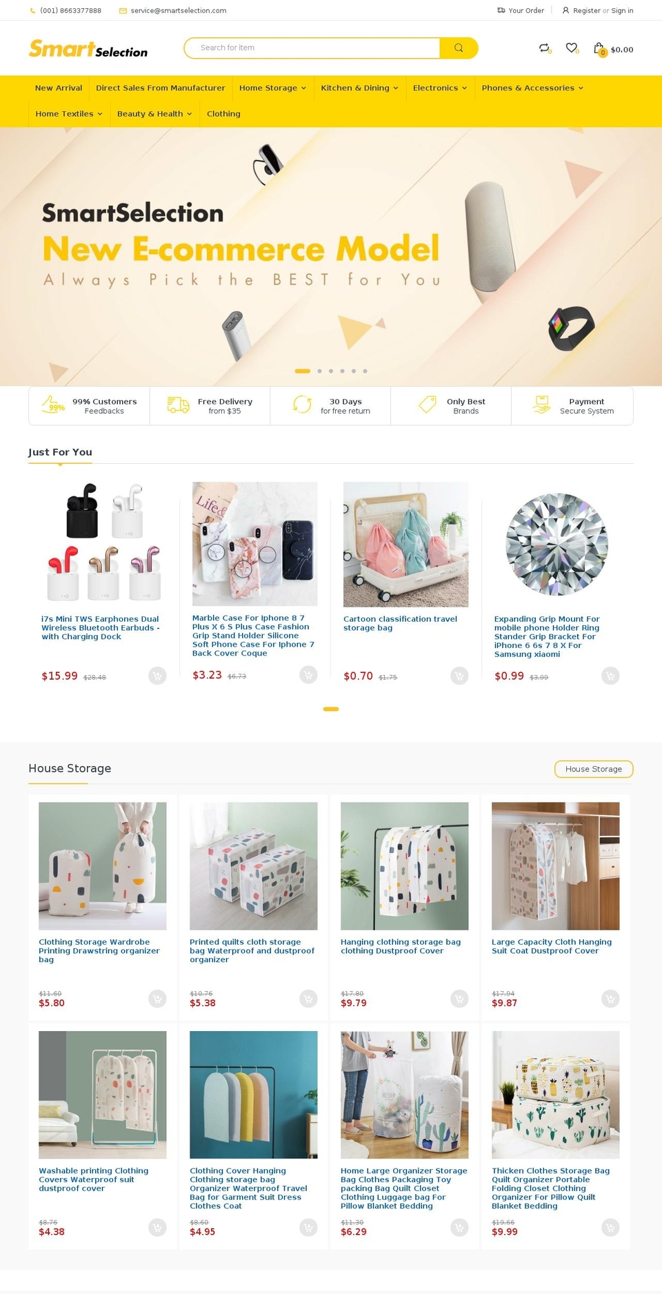 smartselection.com — Shopify storefront screenshot