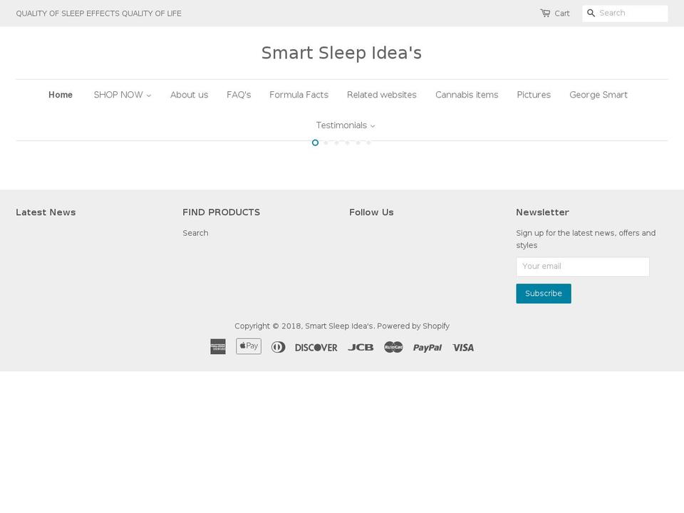 smartsleepideas.com — Shopify storefront screenshot